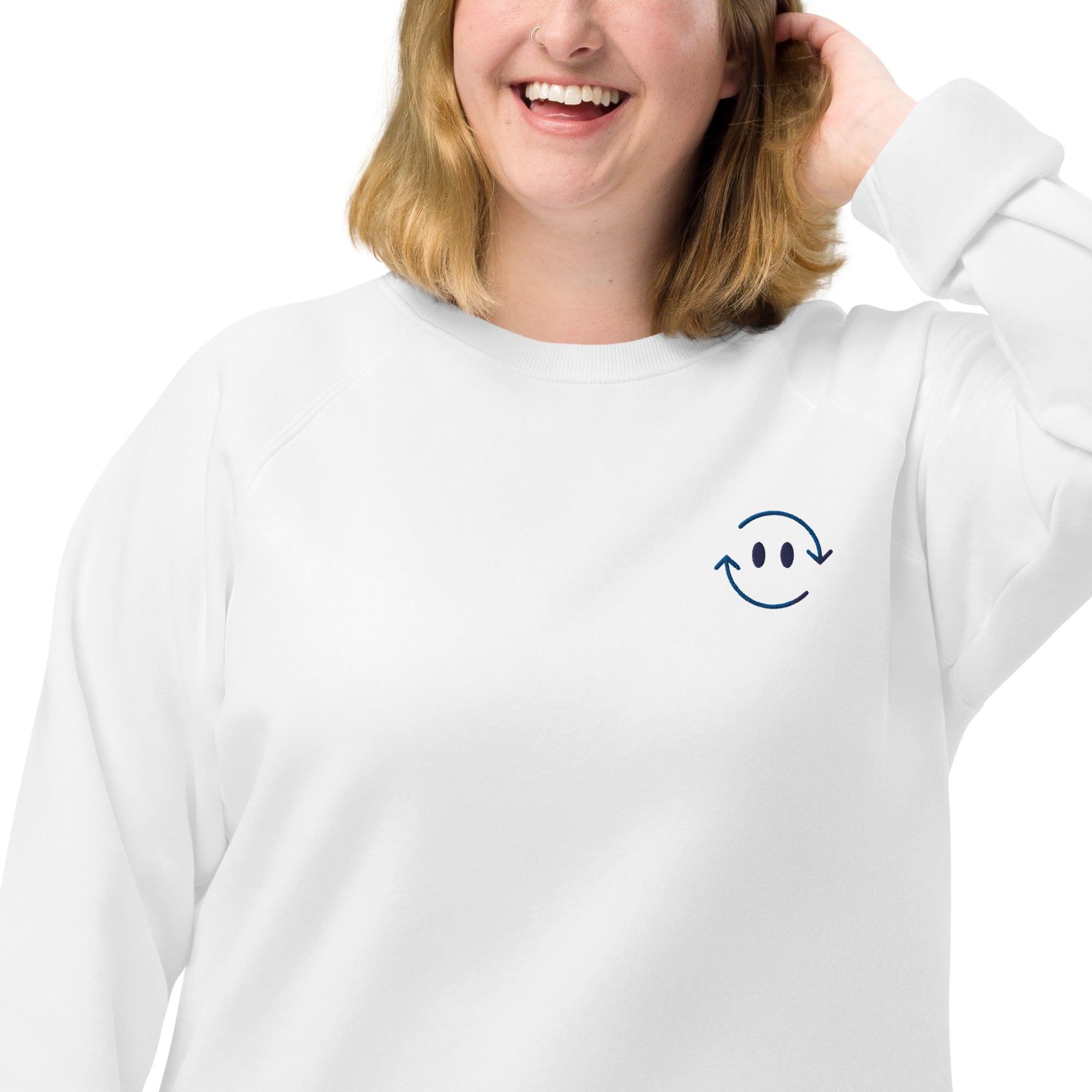 White cheap raglan sweatshirt