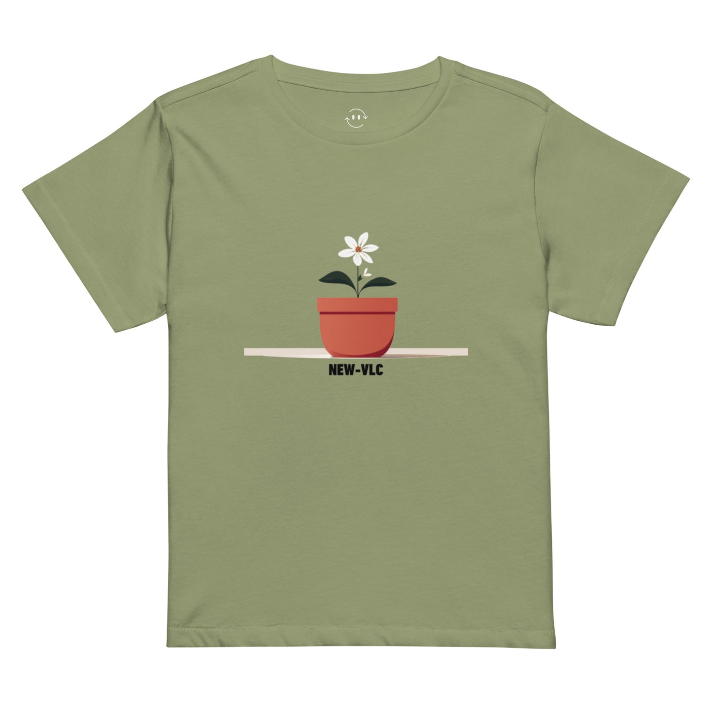 Potted Peace - Women’s high-waisted cotton t-shirt