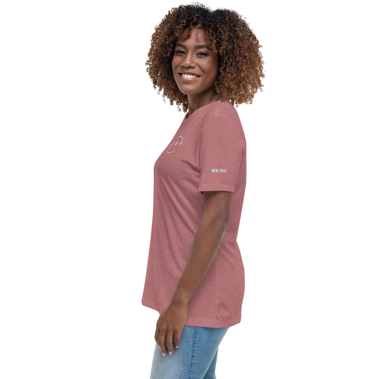 NEW-VLC Women's Mauve cotton t-shirt