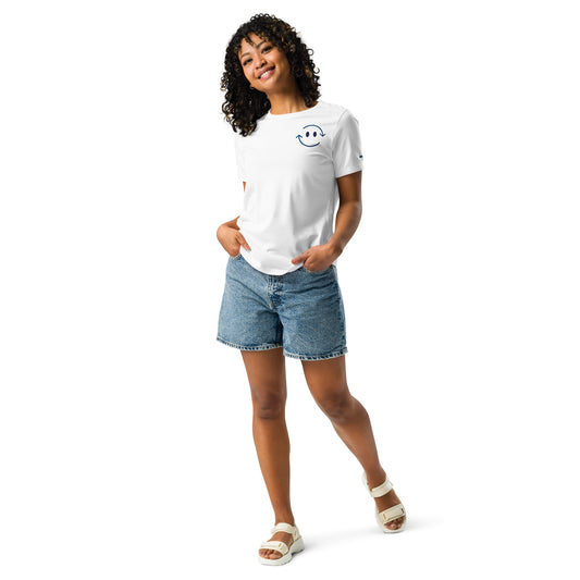 NEW-VLC Women's white cotton t-shirt